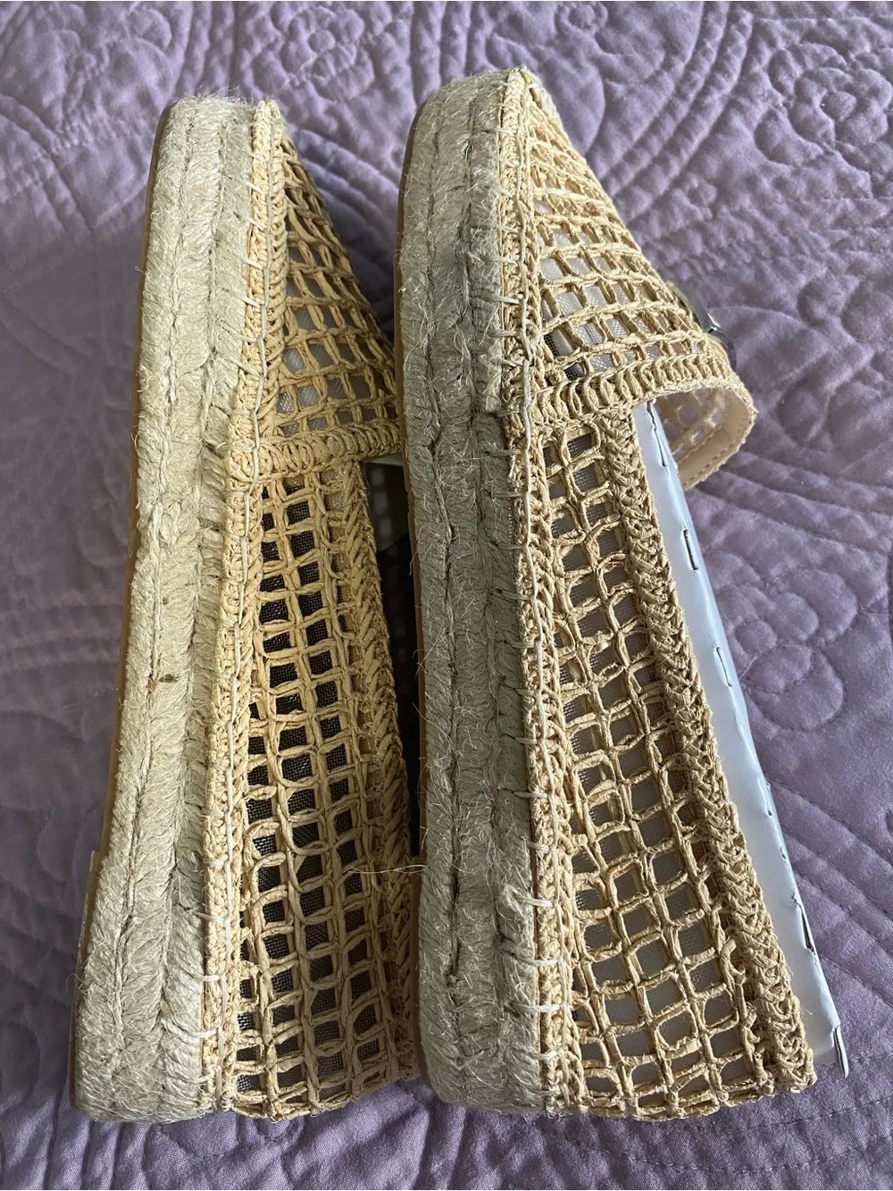 GUESS Women’s Beige Slip-On Espadrille Flat Shoe Round Toe US 9M Mones2